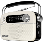 Speaker SVEN SRP-505, white (3W, Bluetooth, FM/AM/SW, USB, microSD, AUX, battery)
