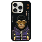 Nimmy iPhone 16 Pro Max 6.9" Black Cool AND Cute 2.0 Monkey Case