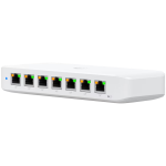 Ubiquiti USW-Ultra Layer 2, 8-port GbE PoE switch with versatile mounting options: 7 GbE PoE+ output ports, 1 GbE PoE++ input port