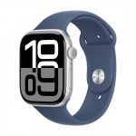 Watch Apple Watch Series 10 GPS 46mm Silver Aluminium Case with Sport Band M/L - Denim