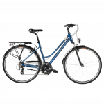 Women's hybrid bicycle ROMET Gazela 0, turquoise-gold (M)
