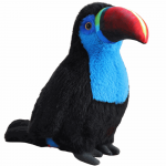 LEAN Toys Blue 40cm plush toucan toy, perfect as a mascot or cuddly friend