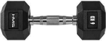 HMS Hex Pro rubberized dumbbell 1 x 6 kg.