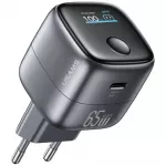 USAMS CC338 T75 65W GaN Smart Digital Display Fast Charger USB-C Wall Charger Tarnish