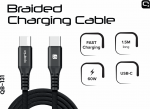 Quick QB-131 Braided 60W USB-C / USB-C 1.5m Black