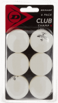 Dunlop Table tennis balls, CLUB CHAMP, 1 star, 6-pack