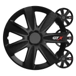 Versaco Car hubcaps 4pcs set GTX black carbon 17" COLOR BOX