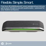 Plantronics/Poly HP Poly Sync 40+ Microsoft Teams Certified USB-A USB-C Speakerphone +BT700 USB-A Adapter
