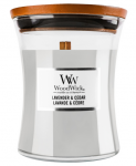 Woodwick Lavender  AND  Cedar Candle 275 g