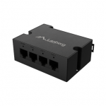 LANBERG PoE Extender Switch 1x Input, 3x Output, Fast Ethernet, DIN Rail Mount, 30W, Metal Clips | DIN-FE4-AT-30W