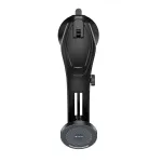 Devia Pro1 X15 magnetic car phone holder with suction cup, 15W wireless charging, MagSafe compatible, black