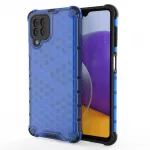 Hurtel Honeycomb Case armor cover with TPU bumper for Samsung Galaxy A22 4G, blue