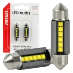 Amio LED bulbs CANBUS 41mm 2525 6SMD White 12/24V -05009