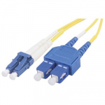 Fuj:tech Deltaco fiber optic cable LC-SC, duplex, single-mode, 5m (LCSC-5S)
