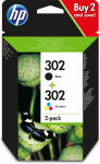 HP 302 Combo Black and Tri-color Ink Cartridge (X4D37AE)