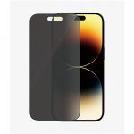 PanzerGlass | Screen Protector | Apple | iPhone 14 Pro | Glass | Black | Ultra-Wide Fit; Easy Installation; Privacy Filter; Fingerprint Resistant | Privacy
