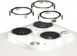 PanzerGlass Hoops Camera Lens Protector, iPhone 15 Pro / 15 Pro Max, White Metal (1194)