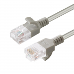 MicroConnect U/UTP CAT6 2M Grey Slim Unshielded Network Cable,
