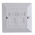 Lanview CAT6 Faceplate Dual Gang UK  Type 86*86mm CAT6 Faceplate