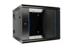 Extralink 9U 600x600 AZH Black | Rackmount cabinet | wall-mounted, swing-out