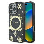 GUESS GUHMP16XH4PYEEK iPhone 16 Pro Max 6.9" czarny/black hardcase IML Peony On 4G Background MagSafe
