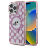 Karl Lagerfeld KLHMP16LHMCKMHP iPhone 16 Pro 6.3" pink/pink IML Monogram Karl AND Choupette Head MagSafe