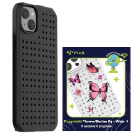 Pinit Dynamic case set + Flower/ Butterfly Pin iPhone 14 / 15 / 13 6.1" black/black pattern 1