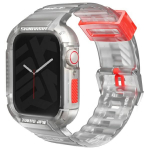Skinarma saido 2-in-1 Apple Watch Band and Case 45/44mm Transparent/Clear