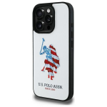 U.S. Polo Assn. US Polo USHCP15XPUSH iPhone 15 Pro Max 6.7" white/biay Leather Big DH American Flag