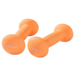 Tunturi Neoprene Dumbbells, 1.0 kg, Orange, Pair