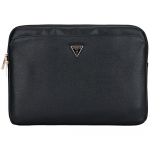 GUESS Torba Sleeve 14" Grained Zipper Pocket Triangle Logo black