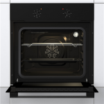 Gorenje Oven | BO6615E01B | 60 L | Electric | EnamelClean | Push pull buttons | Height 59.5 cm | Width 59.5 cm | Black