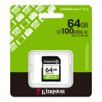 Kingston Canvas Select Plus | 64 GB | SD | Flash memory class Class 10, UHS-I, U1/U3, Video Class 10/30