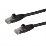 StarTech.com 1m CAT6 Ethernet Cable - Black CAT 6 Gigabit Ethernet Wire - 250MHz 100W PoE RJ45 UTP Network/Patch Cord, Snagless with Strain Relief, Individually Tested