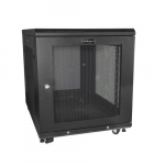 StarTech.com 4-Post 12U Server Rack Cabinet, Lockable 19 Data Rack Cabinet for Computer / AV / IT Equipment, Office / Home Network Rack with Casters  AND  Adjustable Mounting Rails