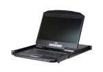Aten 1U Short Depth USB VGA Single  German Keyboard CL3108, 47 cm