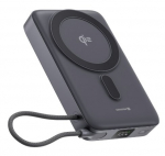 Swissten Qi MagSafe Power Bank 15W with Built-in Cable USB-C 10000 mAh