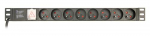 Gembird EG-PDU-014-F power distribution unit (PDU), 8 AC outlets, 1U, Black