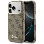 GUESS case for IPHONE 17 Pro compatible with MagSafe GUHMP17L5P4FWMSW (PU FW 4G Script) in brown