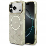 GUESS IML Peony Dot MagSafe Case for iPhone 17 Pro Max, beige