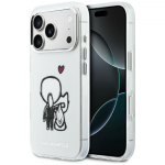 Karl Lagerfeld Karl AND Choupette Case   Back MagSafe for iPhone 17 Pro, clear