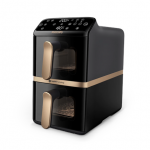 PHILIPS Dual Basket Air Fryer | NA462/70 4000 Series | 2750 W Power | 10 L Capacity | Rapid Air Technology | Black