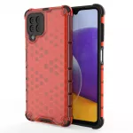 Hurtel Honeycomb Case armor cover with TPU bumper for Samsung Galaxy A22 4G, red