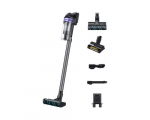 SAMSUNG VS20B75AER4 2-in-1 stick vacuum. Battery-powered, dry, bagless, 550 W. Teal and violet
