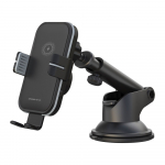 XO WX027 15W car holder with inductive charging, black