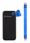 Verbatim 1TB external pocket SSD, black/blue