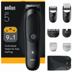 BRAUN Series 5 All-in-One Style Kit AIO5540, Hair Clipper Black, 9-in-1