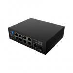 LANBERG PoE switch 4xBT 4xAT SFP/ETH DIN unmanaged Fast Ethernet | ILFE-8P-1GE-1S-120 | Unmanaged | DIN rail, rack