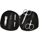 DuKaS PL112 Solingen - Black men's genuine leather manicure set