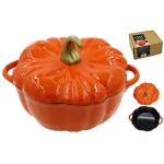 ASI COLLECTION "Pumpkin" cast iron casserole pot with lid, 3.7 L / 25.5 cm